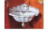 Herbeau 0102021 Moustier Bleu Powder Room Neptune 18 Wall Mounted Corner Lavatory Sink 0102