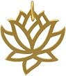 Open Design Lotus Flower Blossom Pendant in Vermeil Plated Bronze, #7438