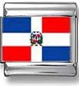 Dominican Republic Flag Italian charm