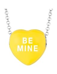 Sweethearts Enamel "Be mine" Heart on 16" Necklace Pendant with Gift Box
