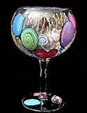Birthday Balloons Design - Hand Painted - Goblet - 12.5 oz.