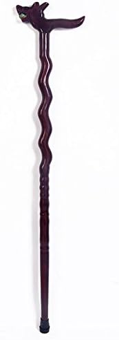 GJAAG Saffron pear chicken wings wood solid wood wooden crutches big lead outdoor walking stick climbing stick pointed cane , a