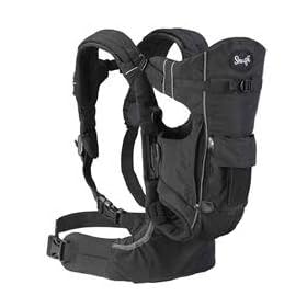 Evenflo Snugli Front and Back Pack Soft Carrier, Onyx