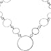 16 Inch Silver Clear Cubic Zirconia CIRCULAR LINK Necklace