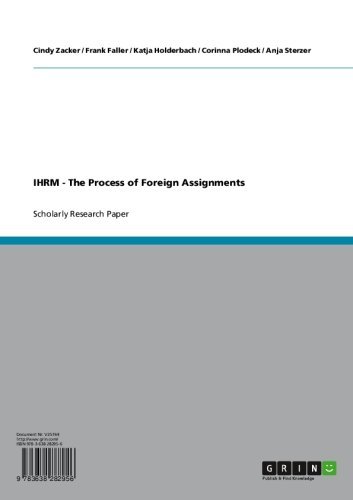 IHRM - The Process of Foreign Assignments