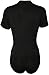 PaperMoon Women's Plus Size Turtle Neck Short Sleeve Bodysuit