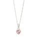Elegant Baby Pink Cub Zirc Heart Necklace