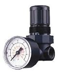 Amflo 4100D 1/4 NPT Knob Adjustable Mini Body Air Regulator for Compressed Air System with Gauge