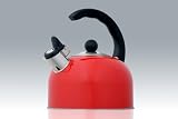 Review EVCO International Inc. 72979 / Satin Elegance 2.25 Qt S/S Whistling Tea Kettle - Red