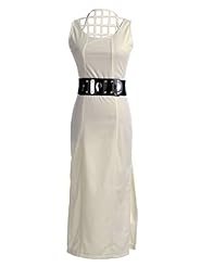 Belted Cutout Sleeveless Princess Seams   Waistline  Dress