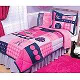 Hanna Montana Hand STitched Patchwork Quilt TWIN/FULL