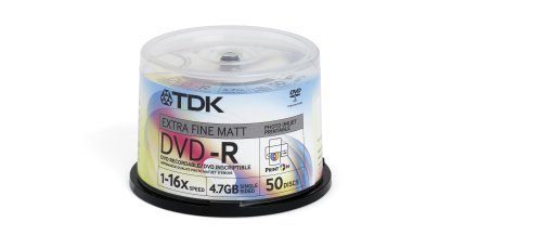 Childrens Toyshop  Computer : TDK DVD-R 16x Printable Matt 50pk