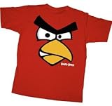ANGRY BIRDS - RED FACE - RED YOUTH S/S TEE (Youth Large)