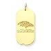 14K Baltimore Ravens Large Dog Tag w/Logo
