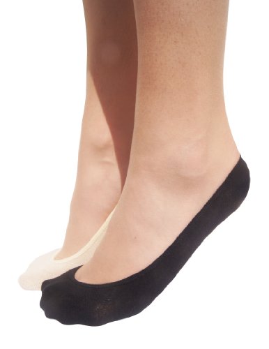 Stomper Joe 4 Pack Premium Cotton No Show Socks for Women, Non Slip, Low Cut, Assorted, Medium