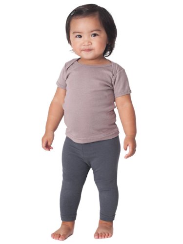 American Apparel Unisex-baby Organic Rib Short Sleeve Lap Tee