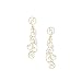 14K Two Tone Gold ''Diamond Cut'' Filigree Dangle Earrings