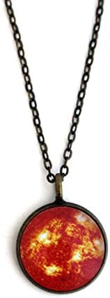 Sun Pendant Necklace (Antique Bronze Tone)