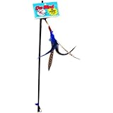 GoCat Da Bird Pull Apart Rod and Bird Cat Feather Toys, Assorted Colors