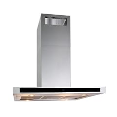 Baumann Design Inselhaube Modell Vela Isola, 90 x 60 cm. 800 m3/h Abluftleistung, 4-Stufen-Touch-Control Steuerung, 51 dB auf Maximalstufe