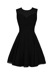 Scoop Neck Chiffon Pleated Cocktail Short Homecoming Dress/Bridesmaid Dress/Prom Dress/Party Dress 