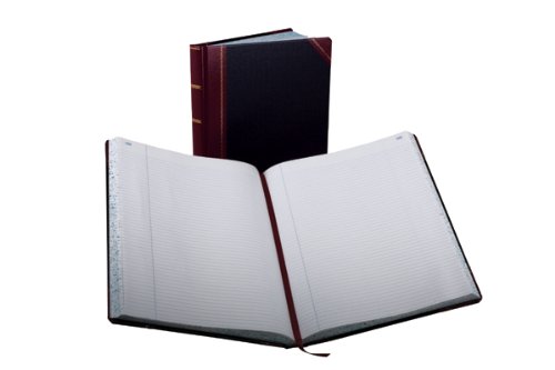 Boorum & Pease 23 Series Columnar Book, Record, 300 Page, Black/Red (23-300-R) On Sale