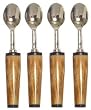 Decorative Condiment Spoon with Horn Handle Set of Four