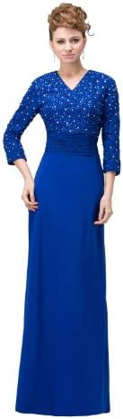 Jessni Women's A-Line Delicate Beaded Long Dress