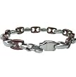 Stainless Steel Two Tone Bracelet - 8.5'' long