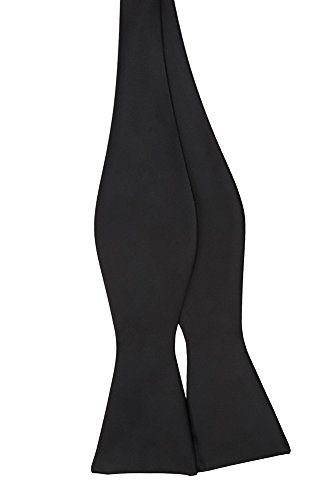 Jacob Alexander Solid Color Self Tie Bowtie - Black