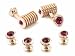 See larger Rose-Gold Tone Fuschia Swarovski Barrel Formal Set By Cuff-Daddy