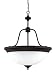 Nuvo Lighting 60/2431 Glenwood 4-Light Large Pendant with Satin White Glass, Dark Sudbury Bronze