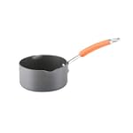 Rachael Ray Hard Anodized 1 Quart Open Saucepan with Two Pouring Spouts , Orange