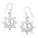 Ship's Wheel French Wire Earrings title=