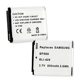 Digital Camera Battery for Samsung DV300F Replaces BP88A 800mAh