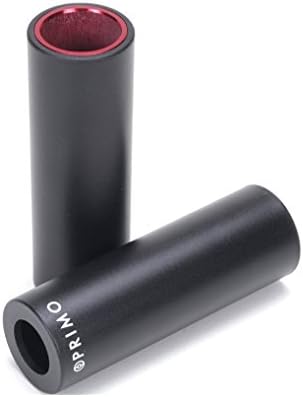 Primo Binary PL V2 BMX Peg 4.5" With 3/8" Adapter, Matte Black/Red
