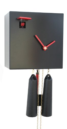 Modern cuckoo clock Black Cube, 8 day