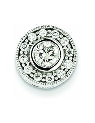 0.5 Carat 14K White Gold Diamond Circle Pendant