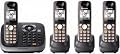 Panasonic KX-TG6544B DECT 6.0 PLUS Expandable Digital Cordless Answering System with 4 Handsets