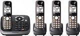 Panasonic KX-TG6544B DECT 6.0 PLUS Expandable Digital Cordless Answering System with 4 Handsets