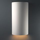 Justice Design 1160-BIS, Ambiance Ceramic Wall Sconce Lighting, 1 Light, 75 Watts Halogen, Bisque