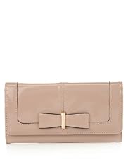 Metal Bow Foldover Flap Purse