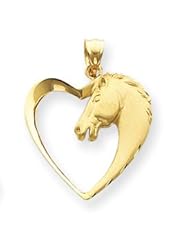 14k Gold Horse Pendant