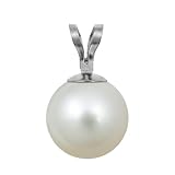 7-7.5mm White Akoya Pearl Pendant “AA” 14K White Gold 18″