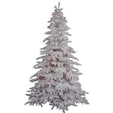 Vickerman – 4.5′ x 46″ Flocked White Spruce LED Multi-Color Lights Christmas Tree (A893647LED) 18600 225