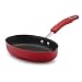 Rachael Ray Porcelain Enamel Nonstick 9-Inch Oval Skillet with Spout, Red