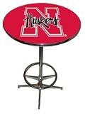 Nebraska Cornhuskers Chrome Game Room Table