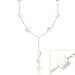 Sterling Silver Iridescent Genuine Freshwater Cultured Square White Coin Pearl Leaf Link Necklace 16-19