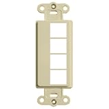 On-Q/Legrand 4 Port AnyPort Decorator Outlet, Ivory