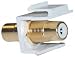 RCA Keystone Insert, Female / Female Coupler, White (White RCA)